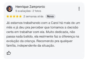 Avaliação de Henrique Zampronio — 5 estrelas